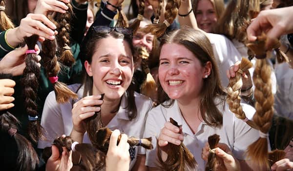 Presbyterian Ladies College ran an event for hair donations