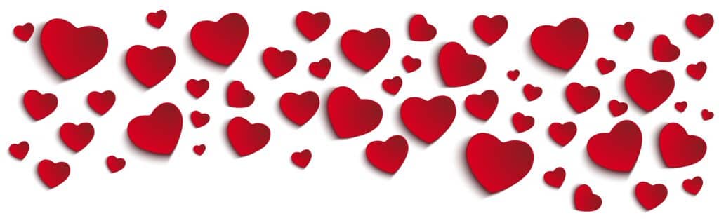 valentines day hearts border