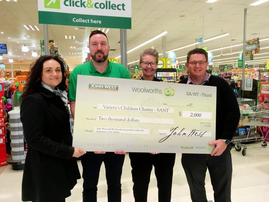 Woolworths cheque presentation