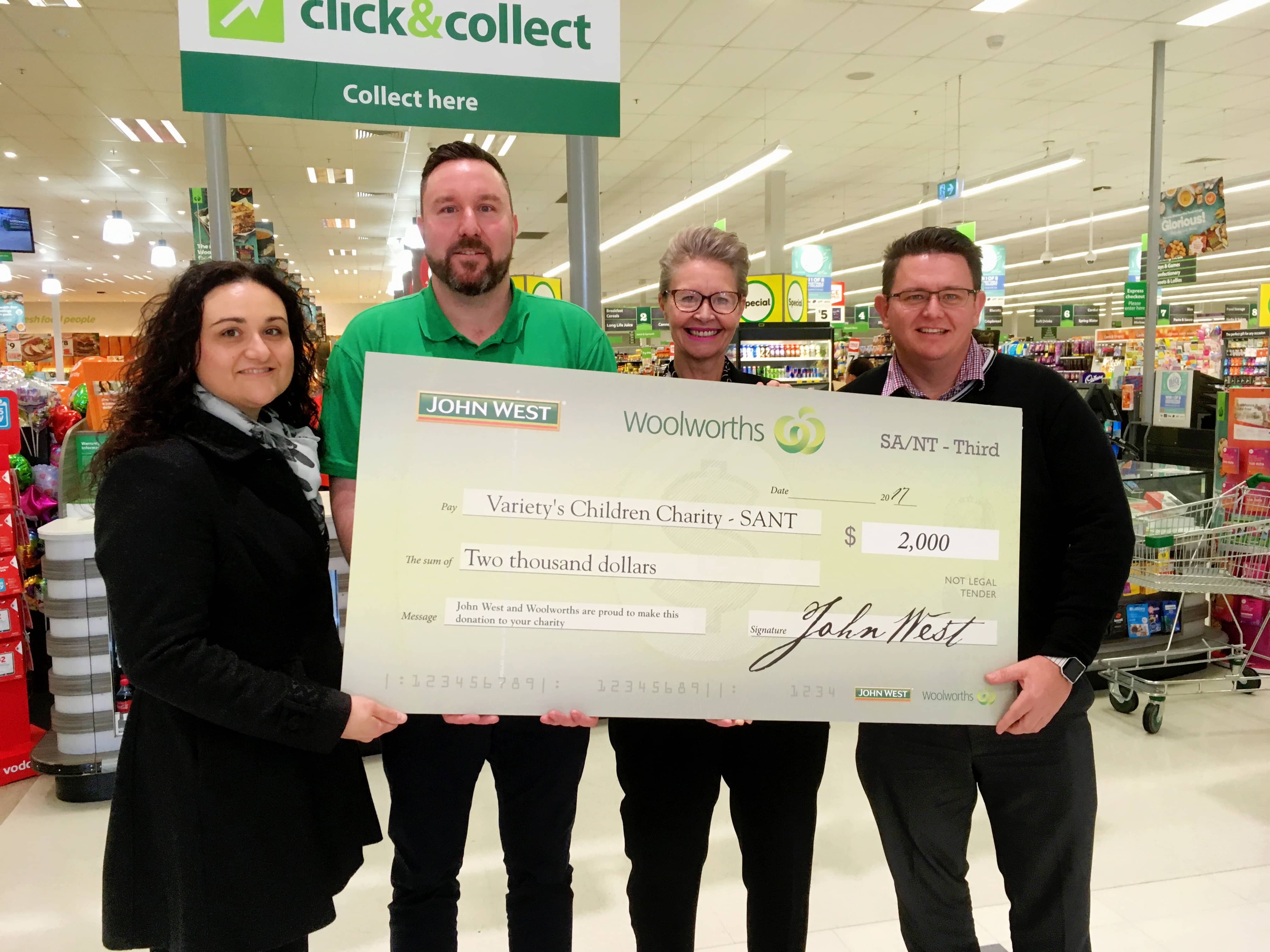 Woolworths and John West support Variety and children in the community
