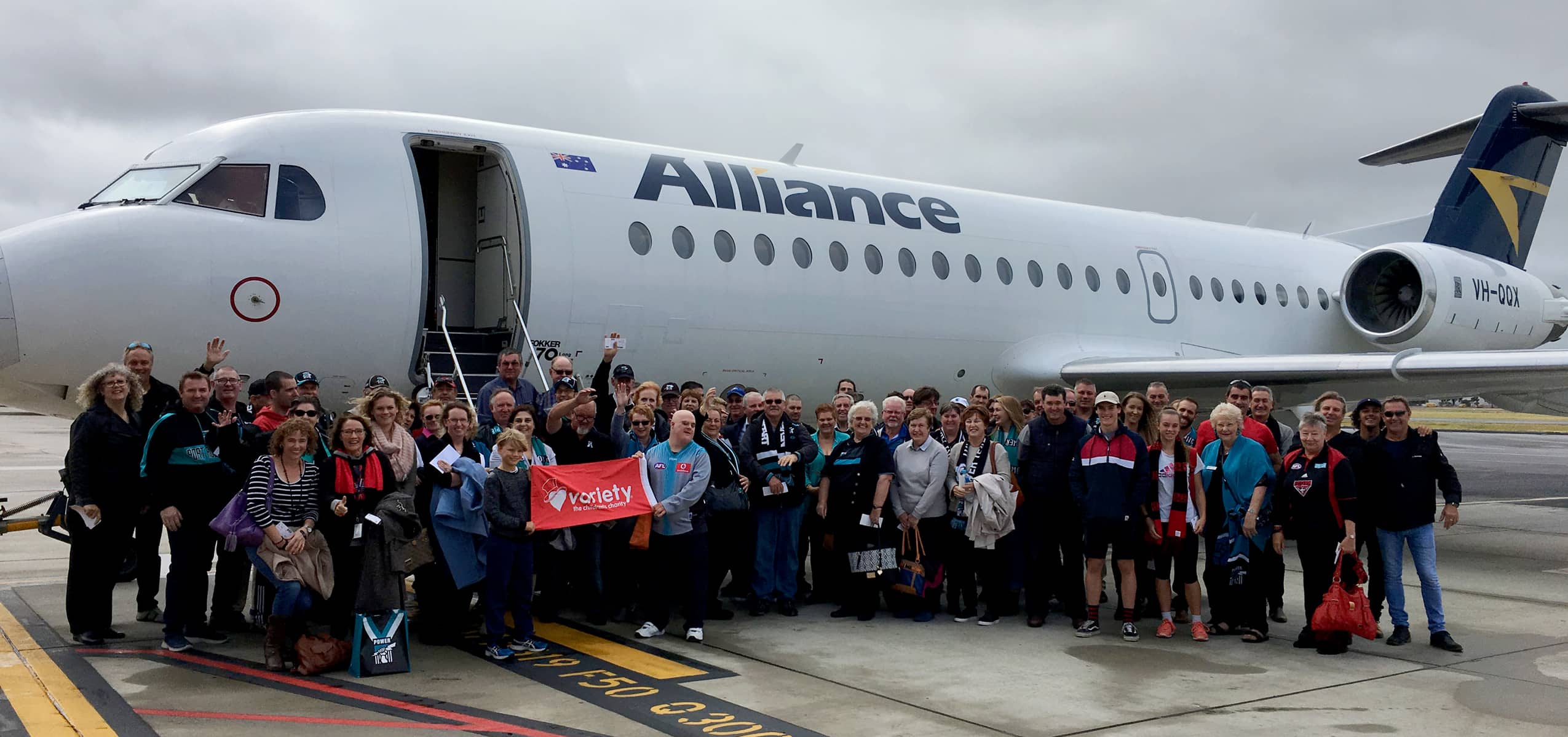 A fantastic day out on the Variety SA Footy Jet 2018