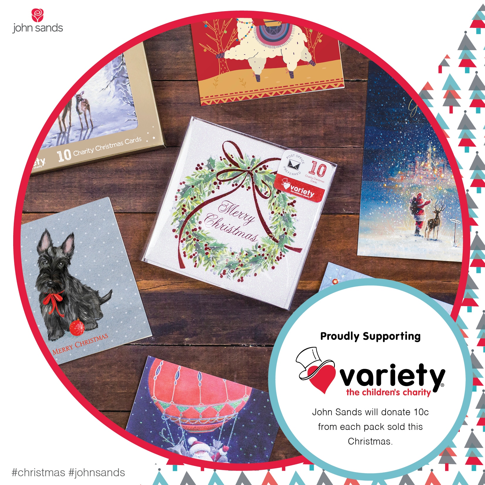 Variety – the Children’s Charity is proud to continue our partnership with John Sands to give all kids a fair go through a series of boxed Christmas cards.