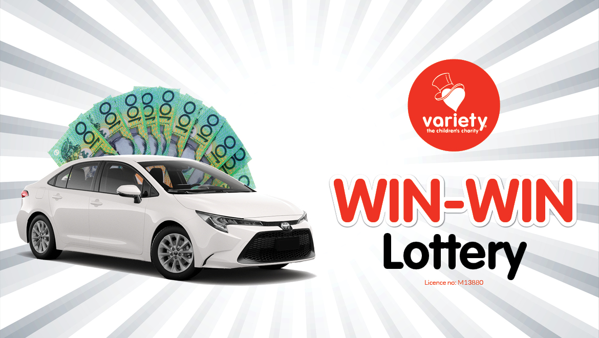 1 in 15 Chance to WIN in the Variety WIN-WIN Lottery supporting SA Kids in need