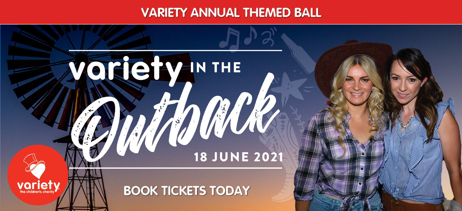 Tickets ON SALE for the Variety Annual Themed Ball: Variety in the Outback