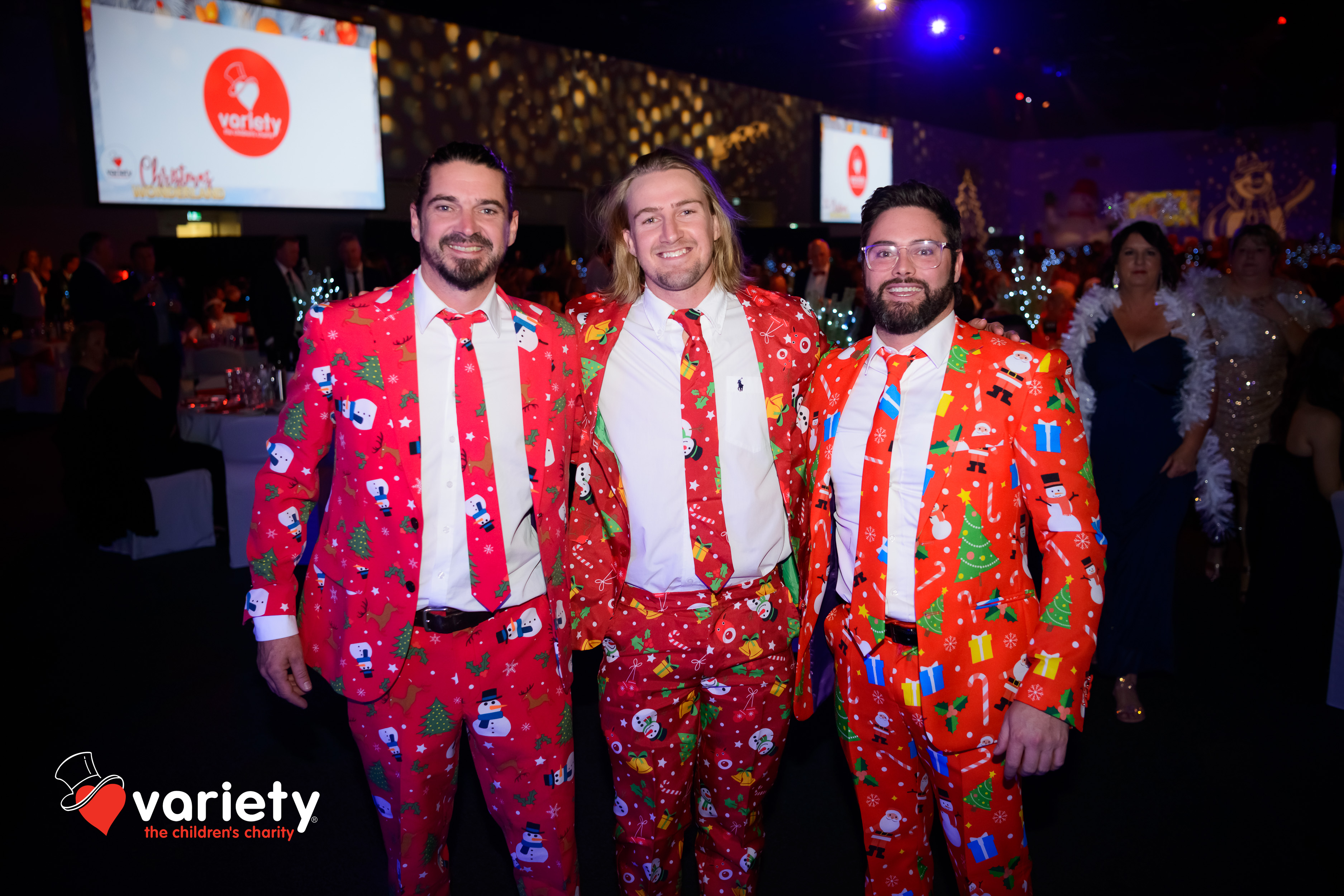 Smiles all round at the enchanting Variety Christmas Wonderland Ball