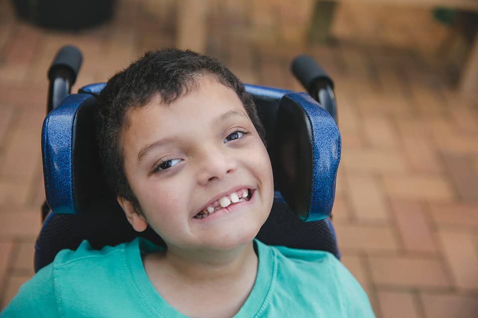 One of Jayden’s favourite things is to be out and about feeling a breeze on his face.